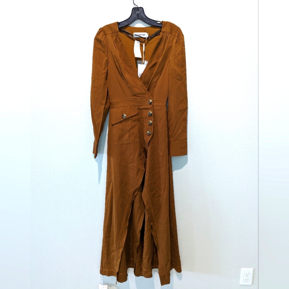 Self-Portrait Viscose Midi Dress